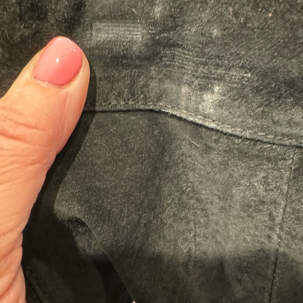100% Genuine Leather Suede Pencil Skirt Winlit Vintage Black - Picture 7 of 7